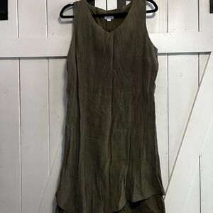 JJill Olive Sleeveless Dress